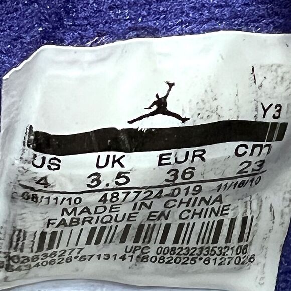 Nike Air Jordan 4 Retro GS Ultraviolet Neutral Gray White Sneakers - Picture 9 of 10